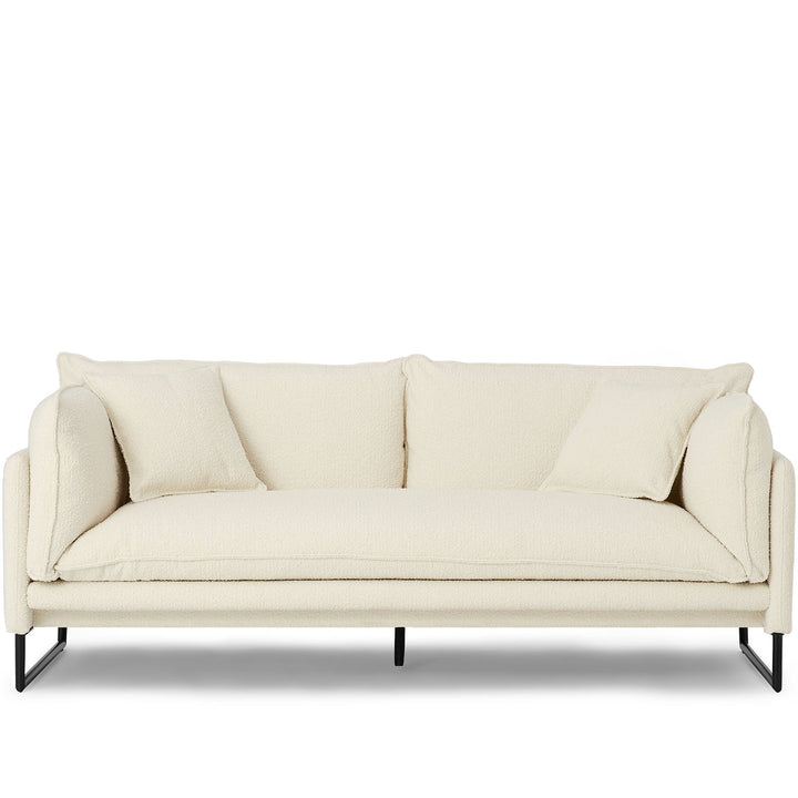 Modern Boucle 3 Seater Sofa MALINI White Background