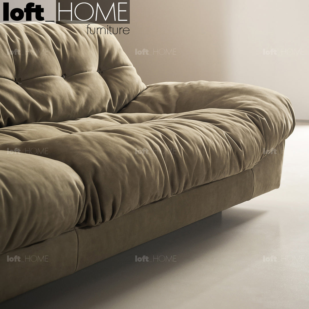 Minimalist Suede Fabric Sofa 4 Seater MILANO Detail