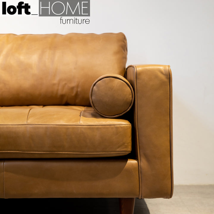 Vintage Genuine Leather 2 Seater Sofa OLGA Situational