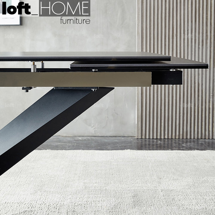 Modern Extendable Sintered Stone Dining Table STRATOS In-context
