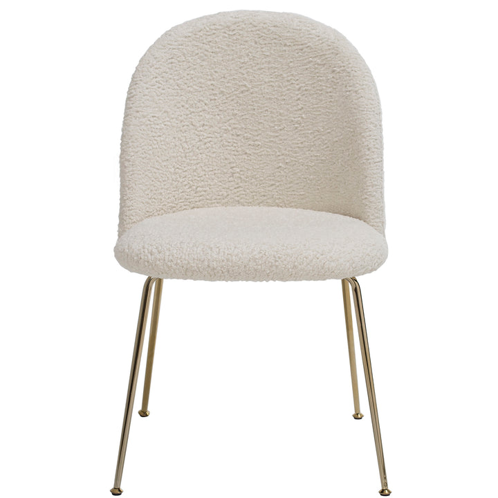 Modern Fabric Dining Chair SHEEPSKIN Color Variant