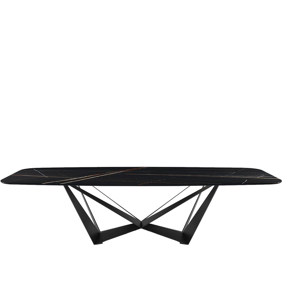 Modern Sintered Stone Dining Table SKORPIO BLACK PRO White Background