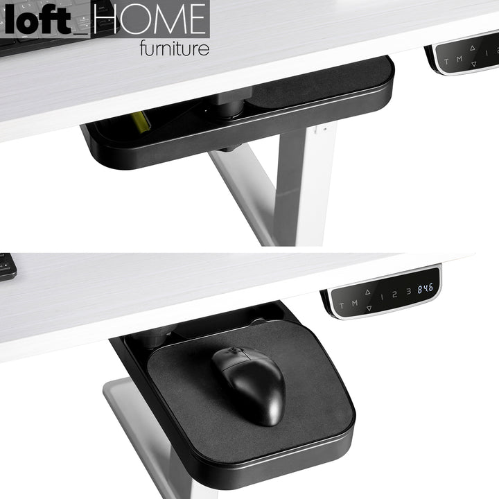Modern Plastic Under Desk Swivel Storage Tray with Mouse Platform Panoramic