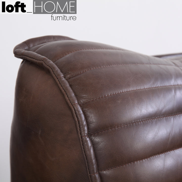 Vintage Genuine Leather 3 Seater Sofa AIRMASTER Detail 1