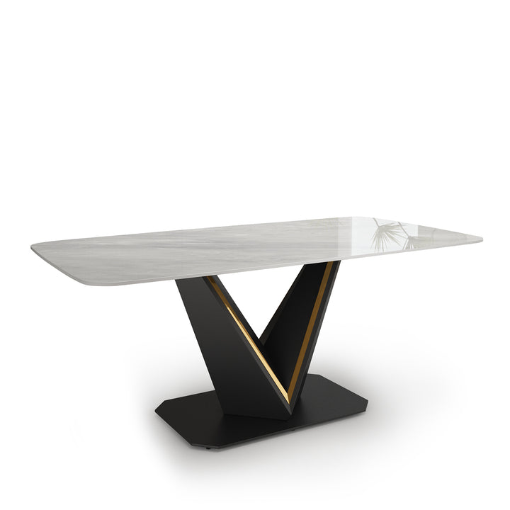 Modern Sintered Stone Dining Table EDWIN Situational
