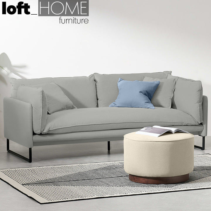 Modern Linen 3 Seater Sofa MALINI Primary Product