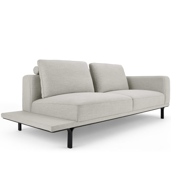 Modern Linen 3 Seater Sofa With Side Table NOCELLE Conceptual