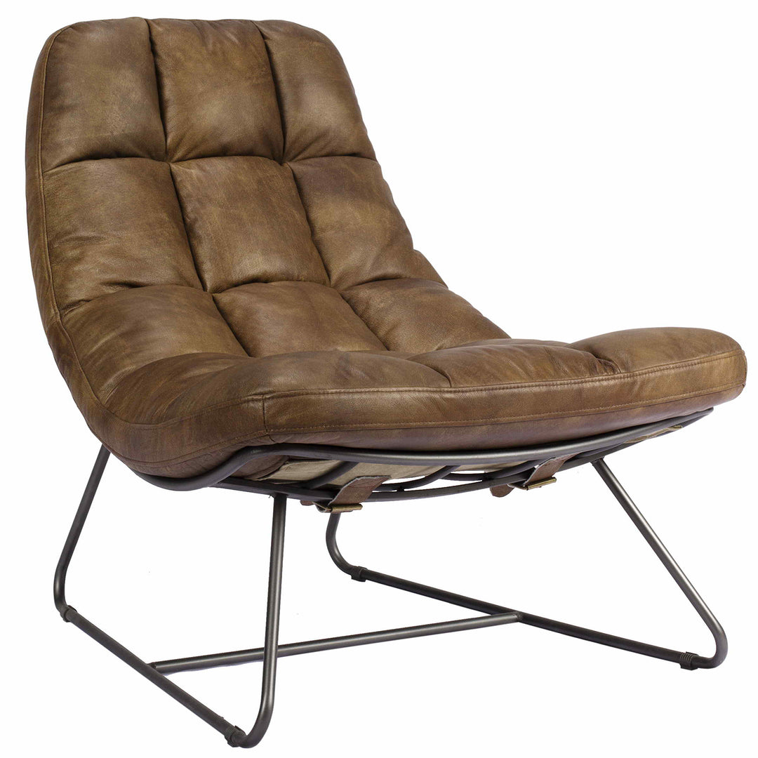 Vintage Genuine Leather 1 Seater Sofa SAND Environmental