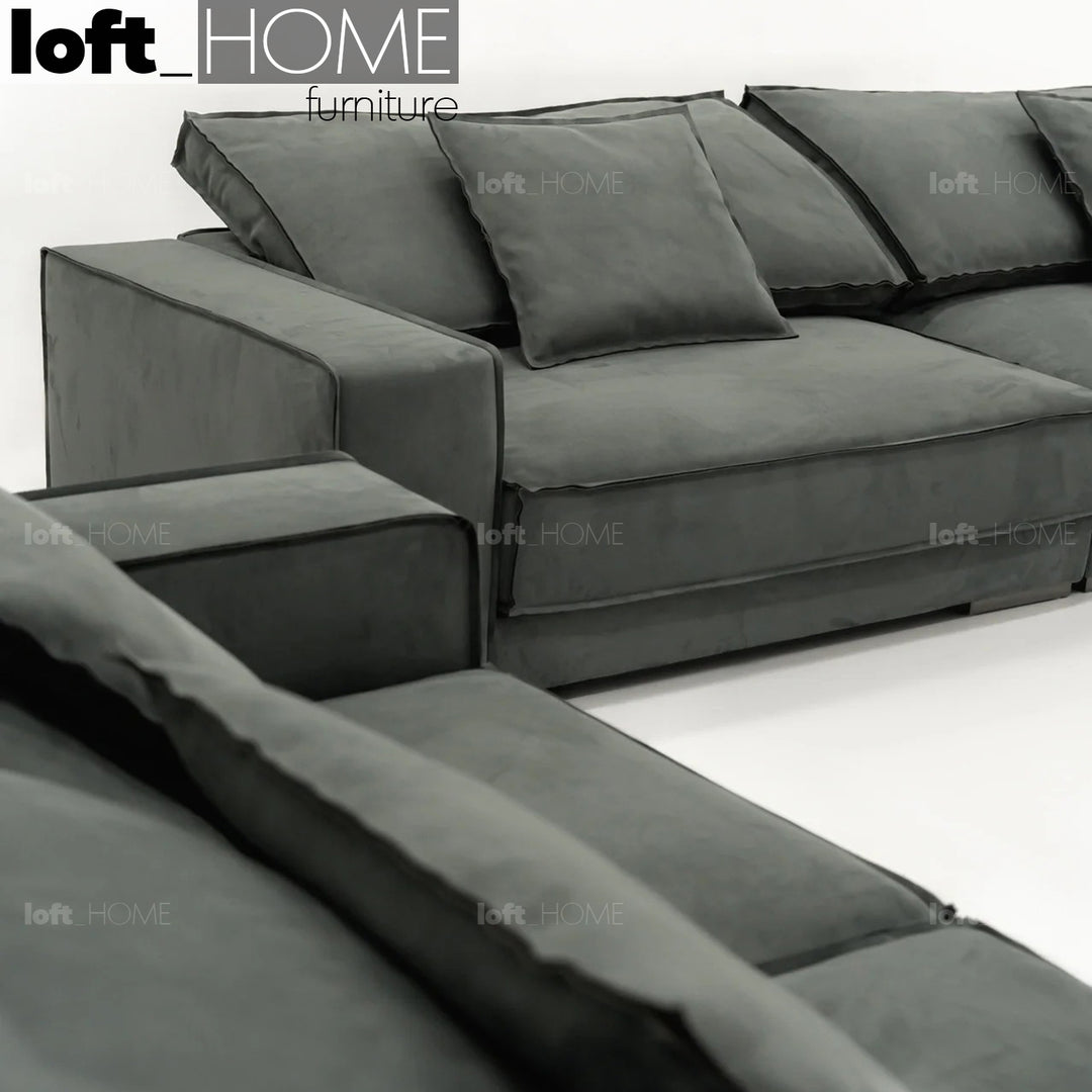 Minimalist Suede Fabric 3 Seater Sofa BUDAPEST Still Life