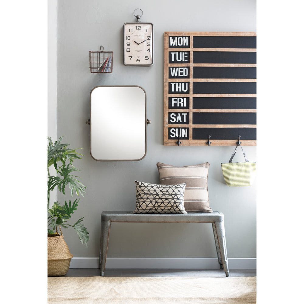 Weekday Wall Chalkboard with 5 Metal Hooks Primary Product
