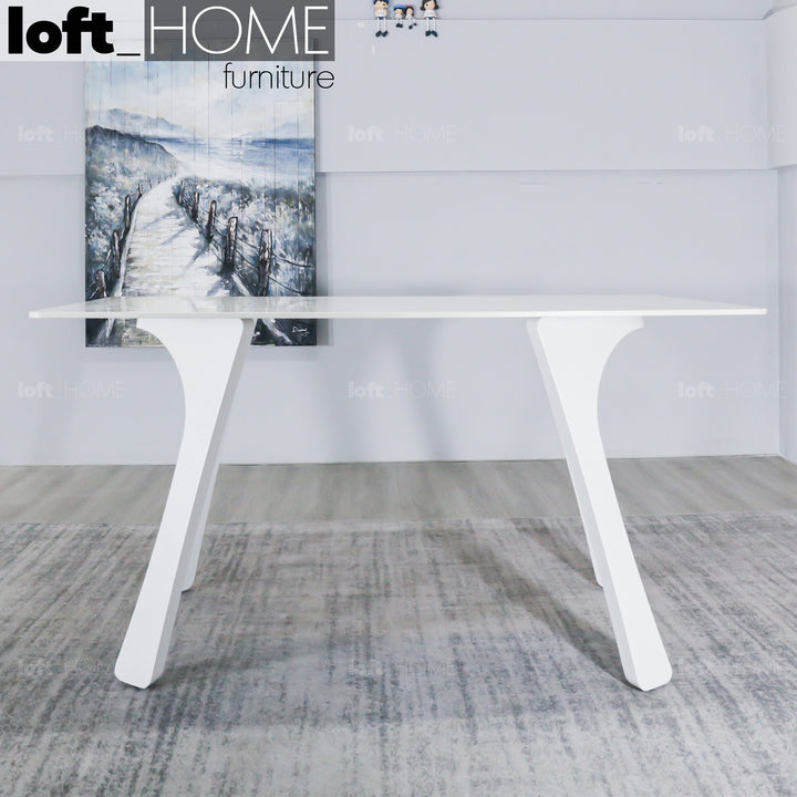 Modern Sintered Stone Dining Table FLY WHITE Life Style