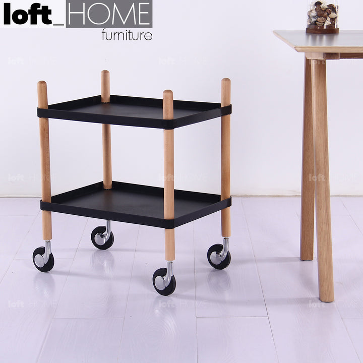 Scandinavian Plastic Wheeled Trolley Side Table DANISH 2 Primary Product