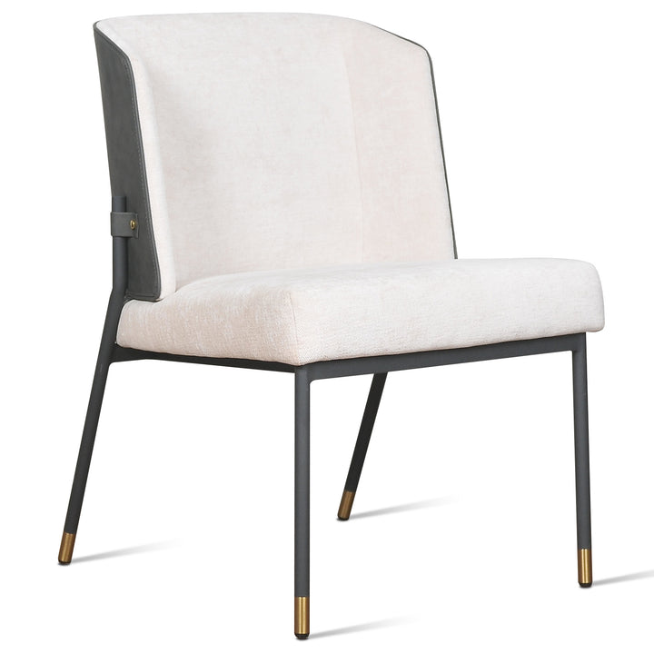 Modern Leather Dining Chair METAL MAN N15 White Background