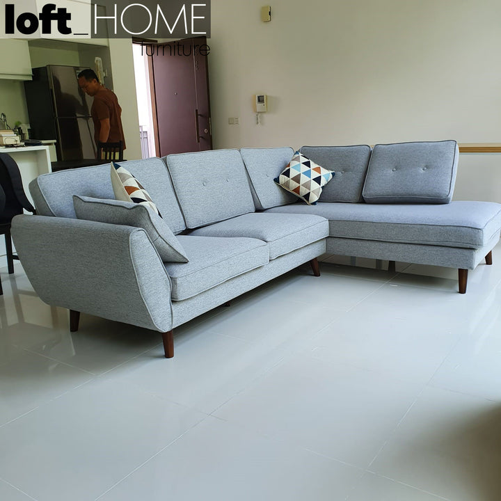 Modern Fabric 3+L Sectional Sofa HENRI Close-up
