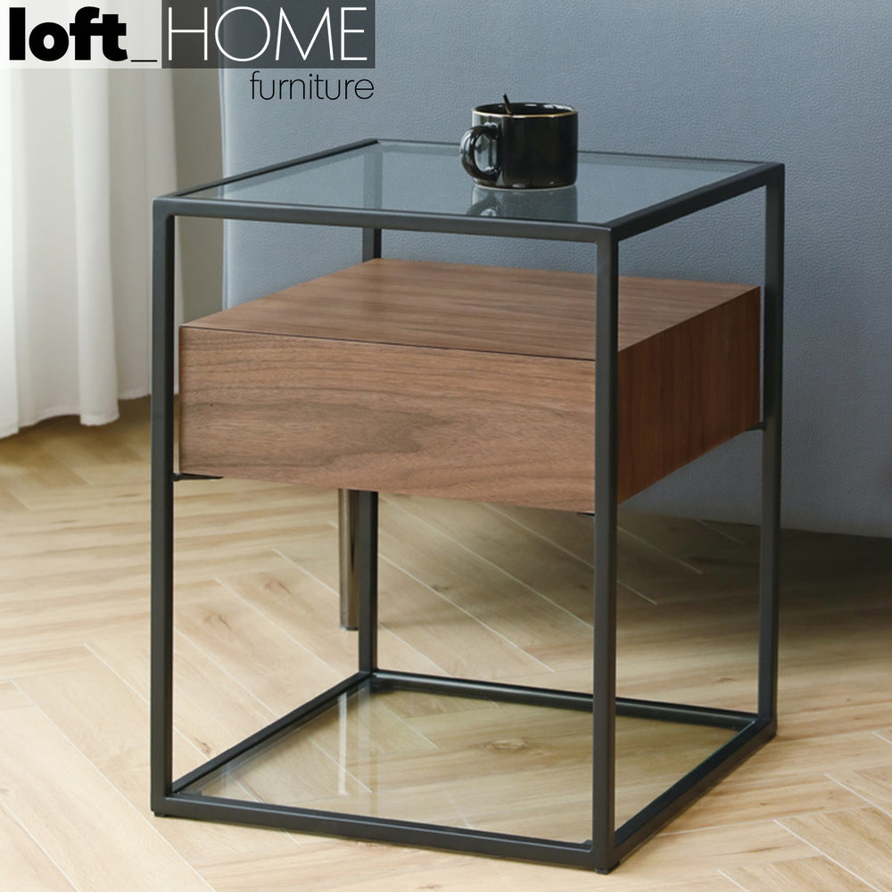 Modern Tempered Glass Side Table IVAN S Primary Product