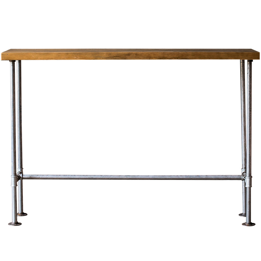 Industrial Pine Wood Bar Table INDUSTRIAL PIPE White Background