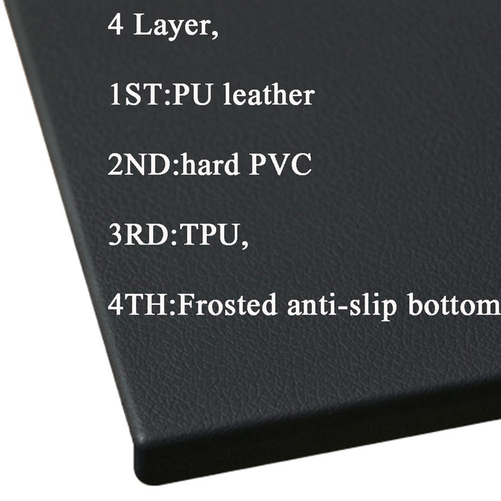Modern Leather Smooth Desk Mat with Fixation Lip Color Variant