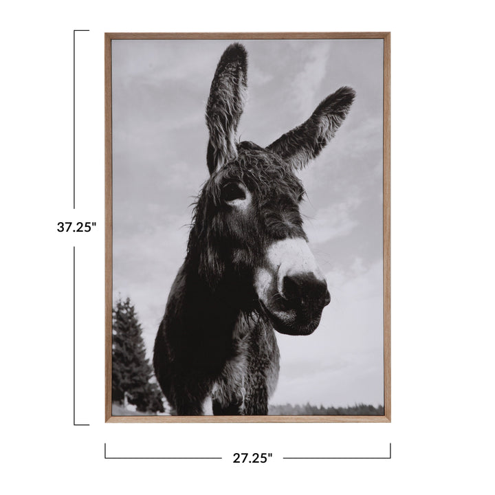 MDF & Canvas Wall Plaque, Donkey Size Chart