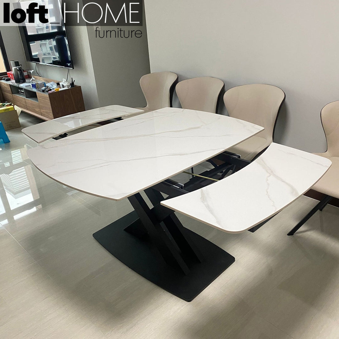 Modern Extendable Sintered Stone Dining Table LUVIA Detail