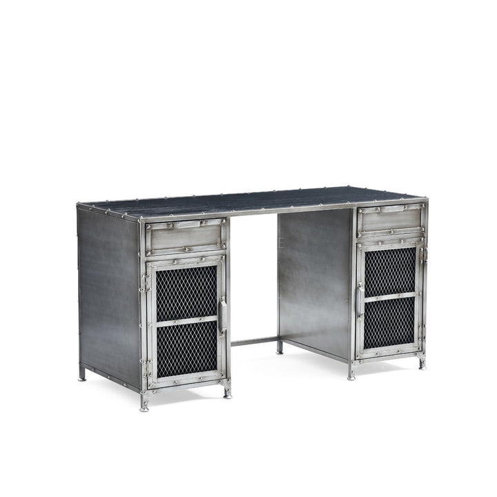 Industrial Metal Study Table BERNZ Close-up