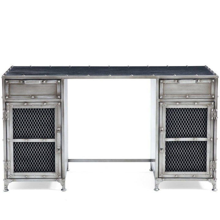 Industrial Metal Study Table BERNZ White Background