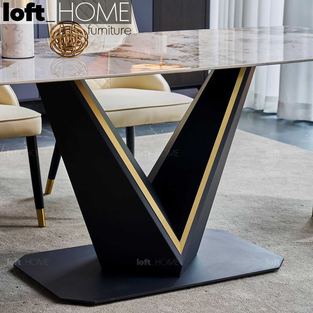Modern Sintered Stone Dining Table EDWIN Detail