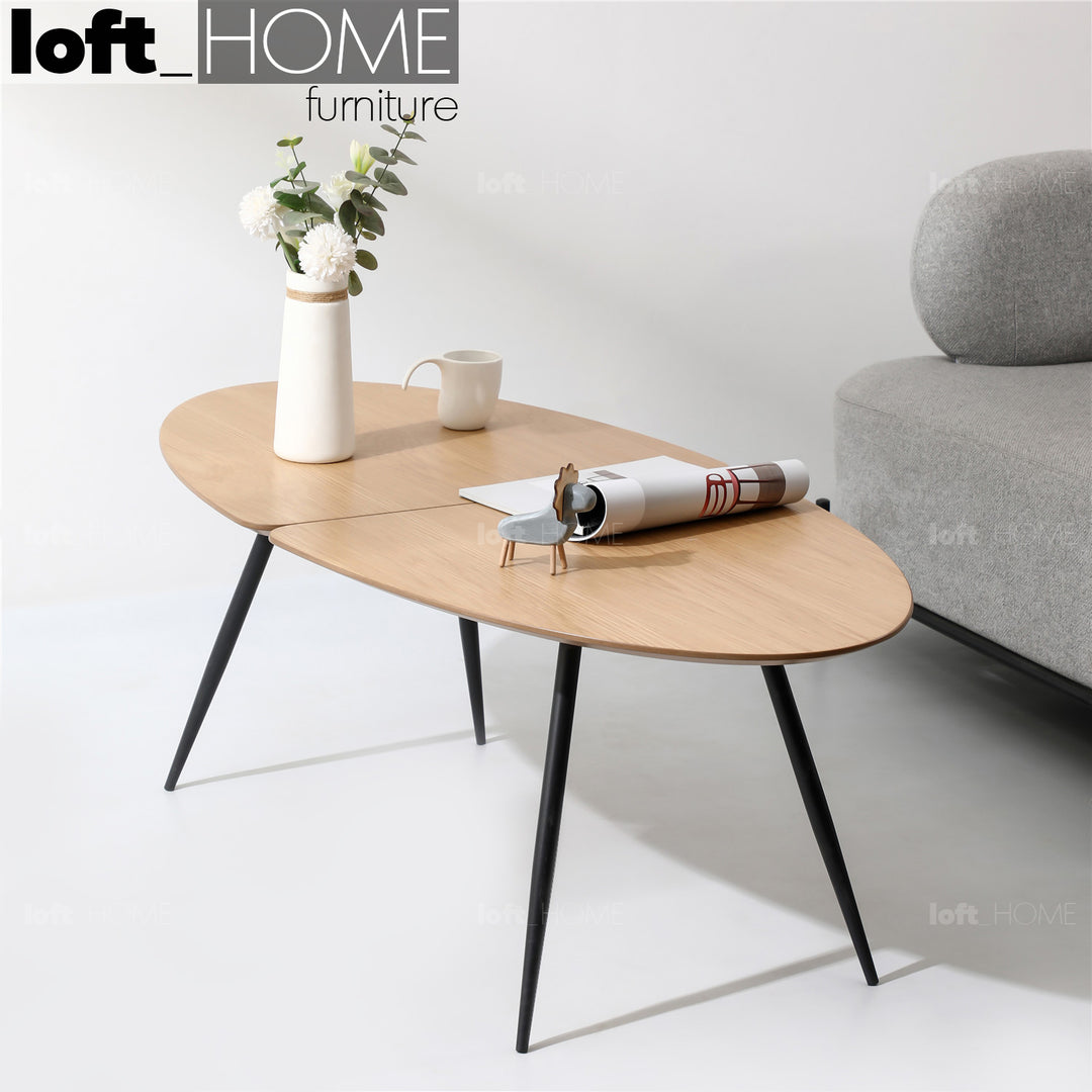 Scandinavian Wood Coffee Table VALBOARD OVAL Color Swatch