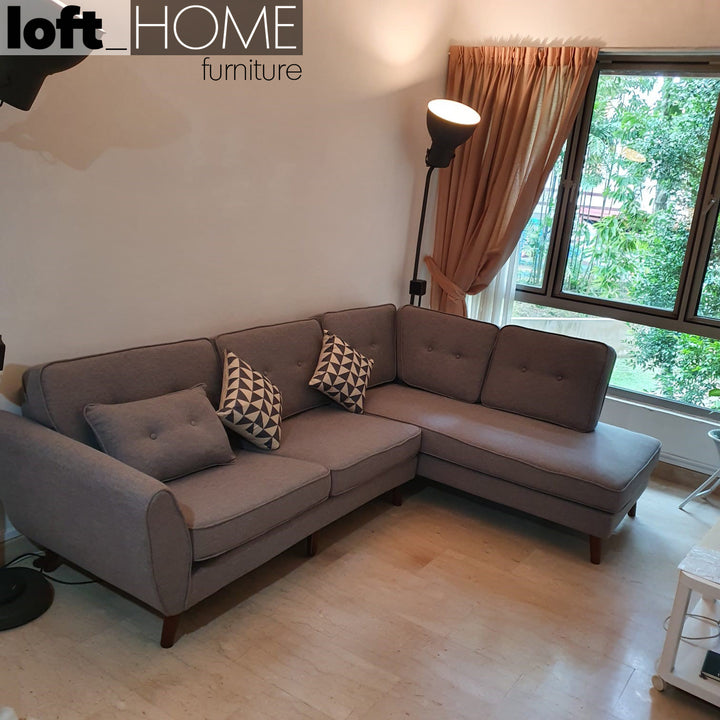Modern Fabric 3+L Sectional Sofa HENRI Panoramic