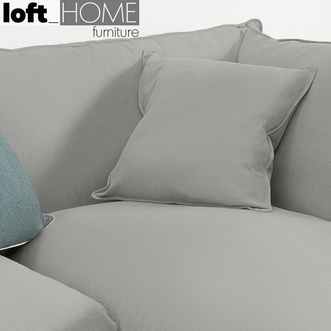 Modern Linen L Shape Sofa MALINI 3+L In-context