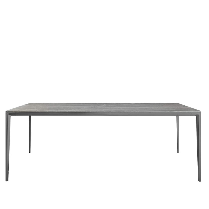 Modern Sintered Stone Dining Table LONG ISLAND GREY White Background