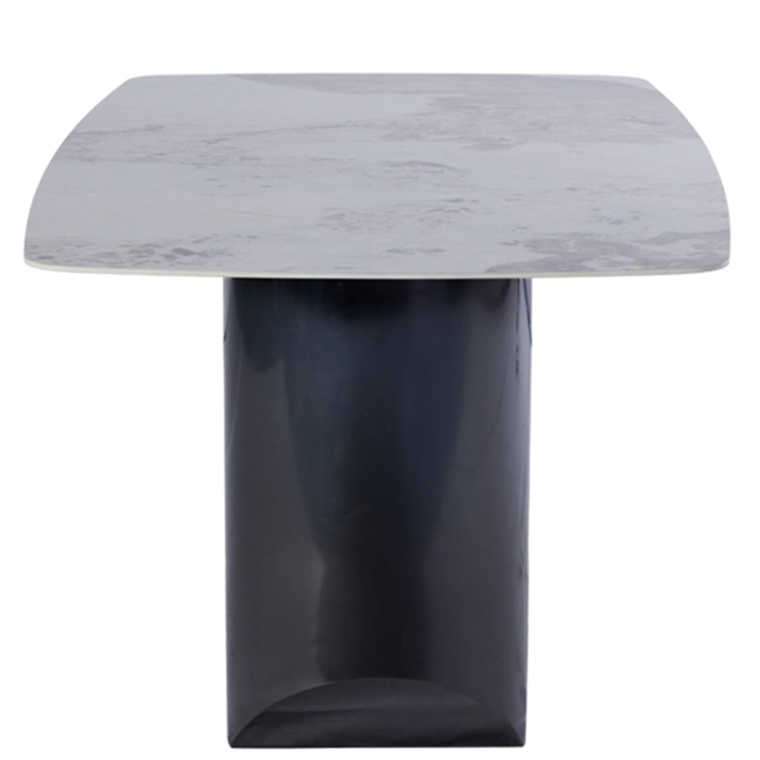 Modern Sintered Stone Dining Table WEDGE BLACK Detail