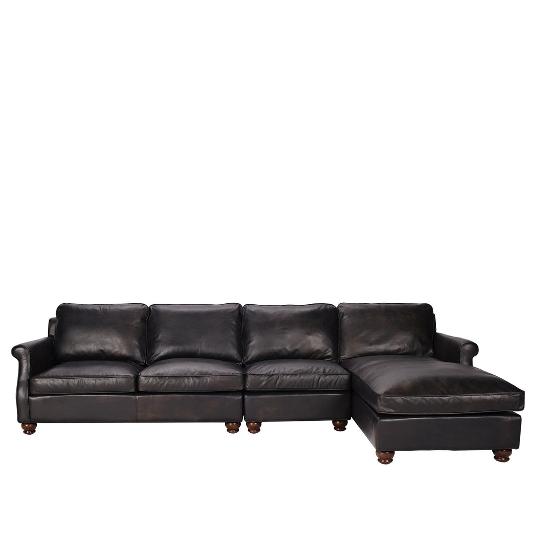 Vintage Genuine Leather L Shape Sofa BARCLAY 3+L Environmental