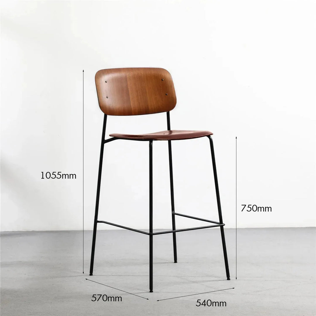Industrial wood bar chair tambo size charts.