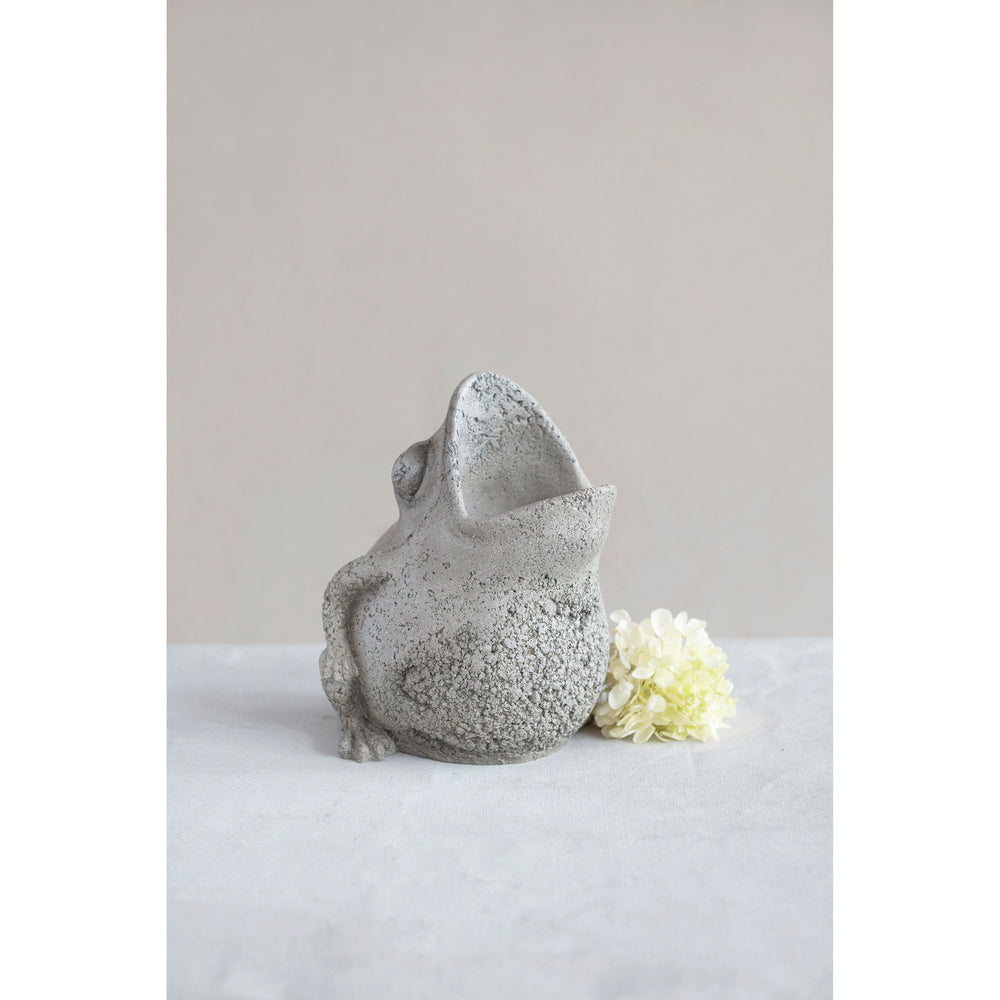 Resin and Cement Frog Planter Primary Product