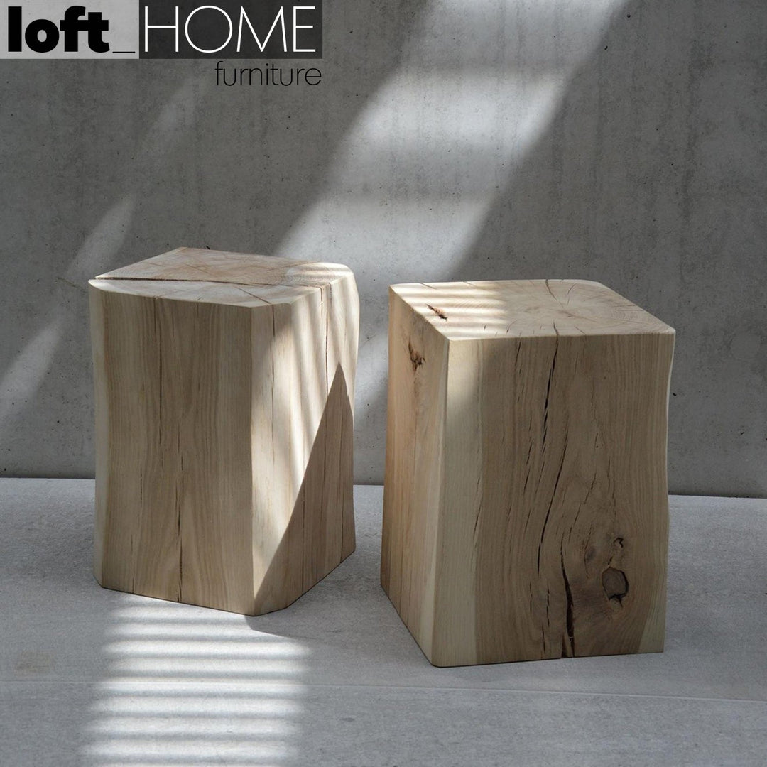 Industrial Wood Side Table ROOT Color Variant