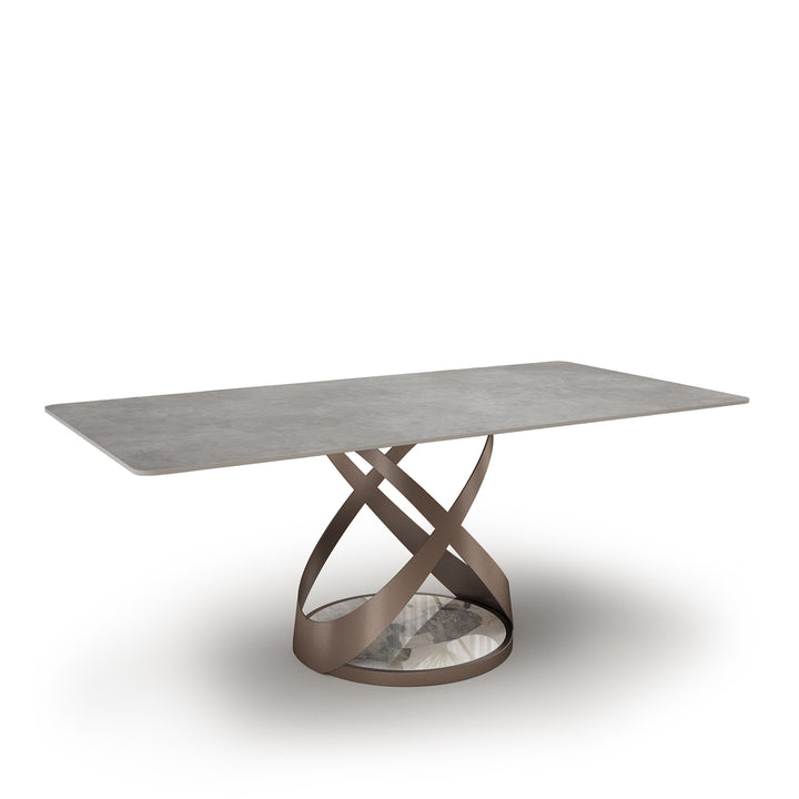 Modern Sintered Stone Dining Table CAPRI DULL GOLD Environmental
