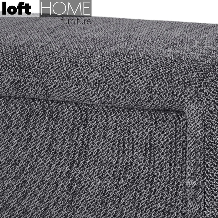 Modern fabric storage dining bench palmi in still life.