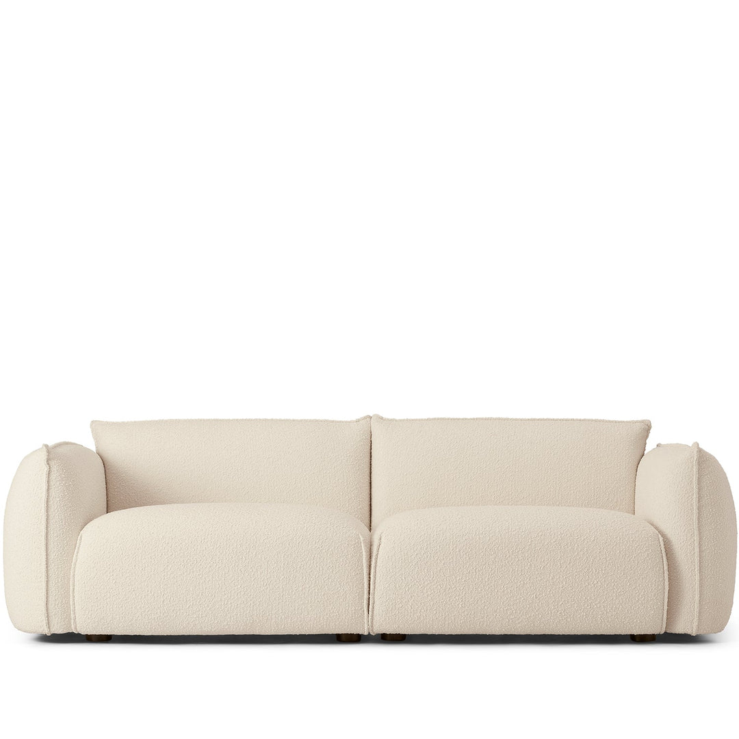 Modern Boucle 3 Seater Sofa DION White Background